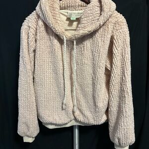 Anthropologie Light Pink Teddy Jacket